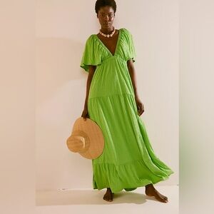 Free People Lime Green Maxi Dress